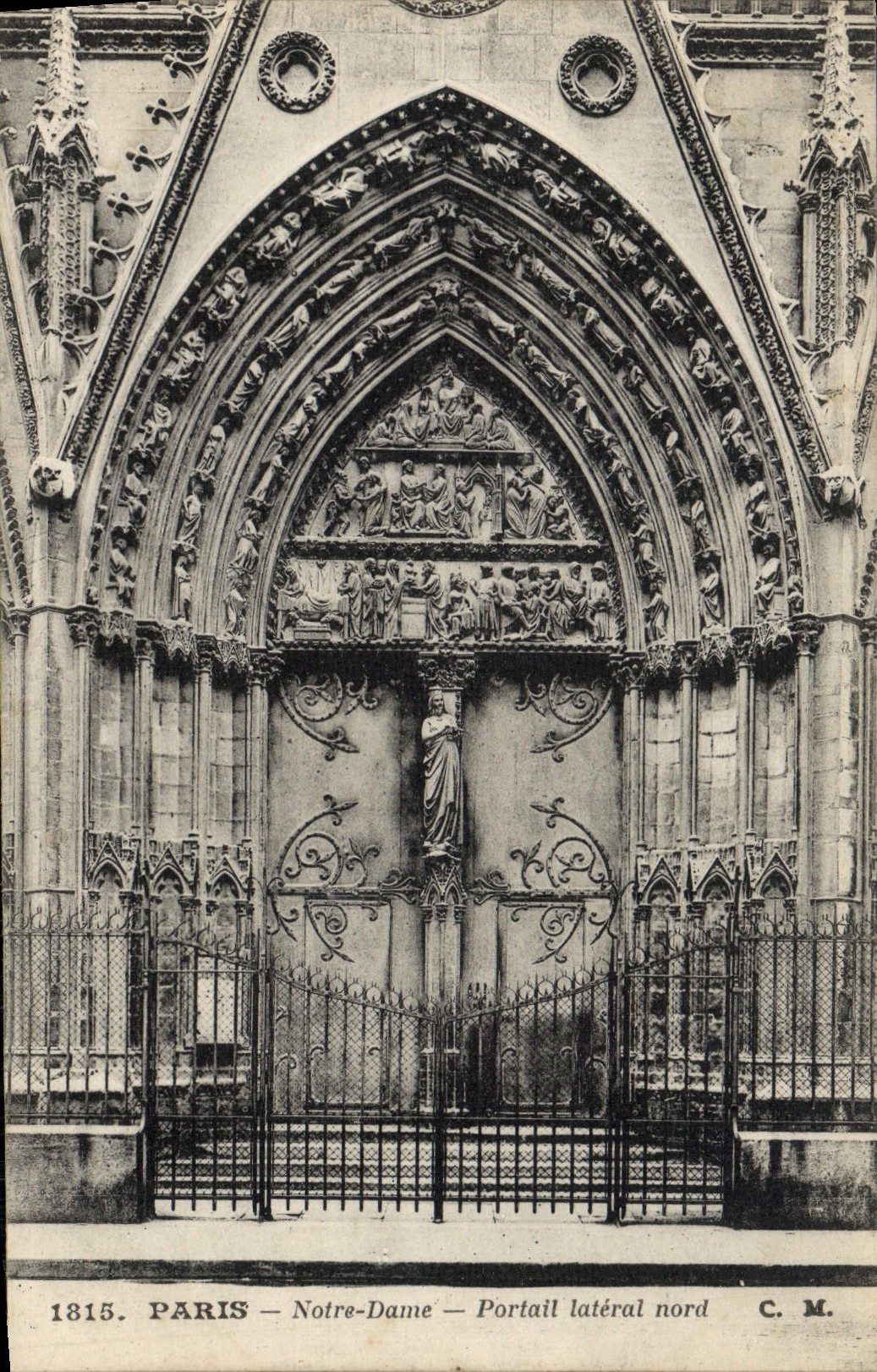 CPA Paris Notre Dame Portail Lateral Nord