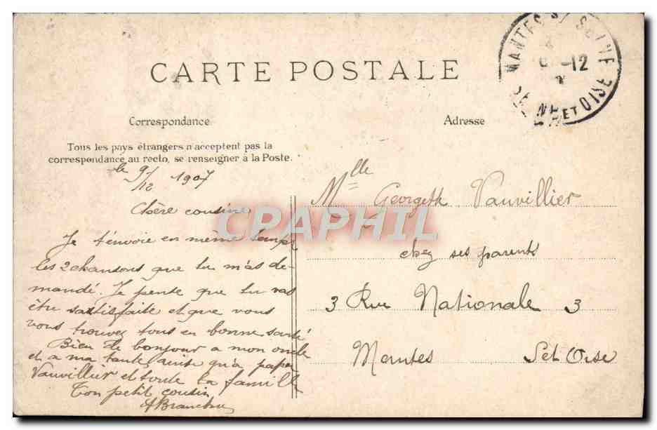 CPA Paris Fontaine Carpeaux — Verso
