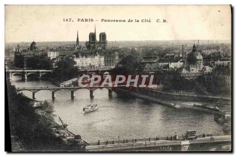CPA Paris Panorama De La Cite
