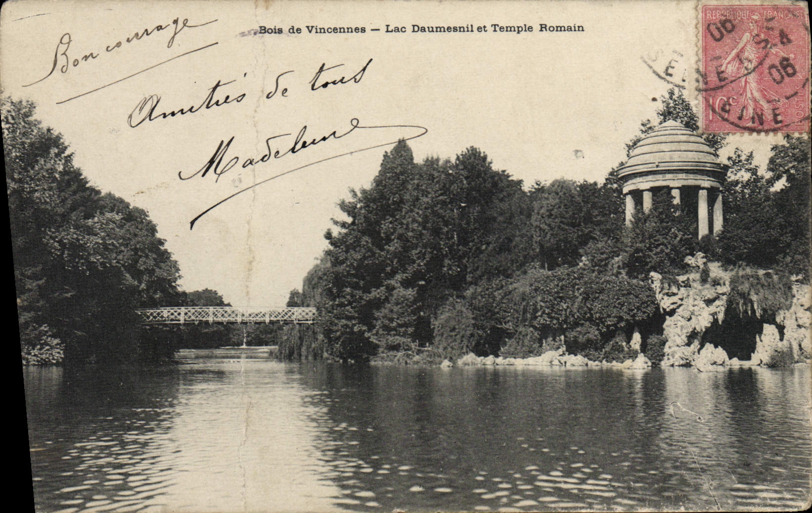 CPA Paris petit Journal Le Bois De Boulogne Lac Daumesnil et temple romain 