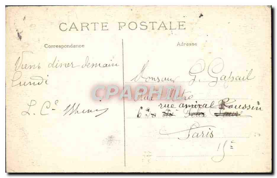 CPA Paris Buttes Chaumont Allee Rustique — Rückseite