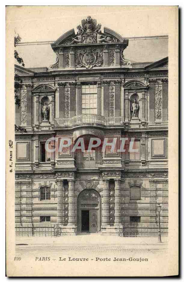 CPA Paris Le Louvre Porte Jean Goujon