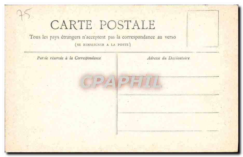 CPA Paris Le Lion de Belfort — Verso