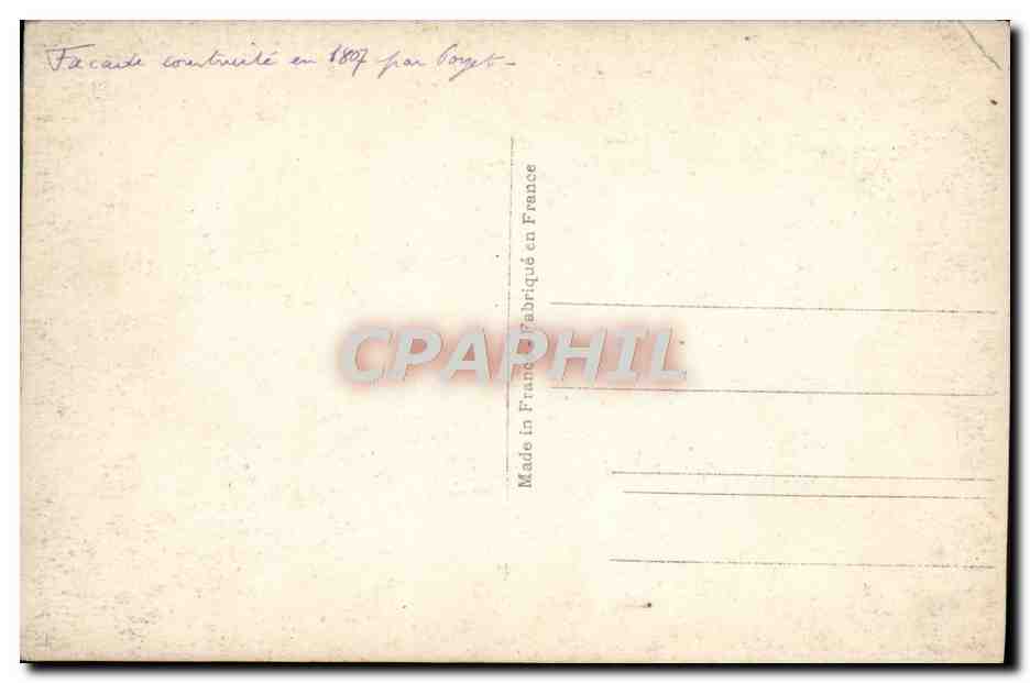 CPA Paris Chambre des Deputes — Verso