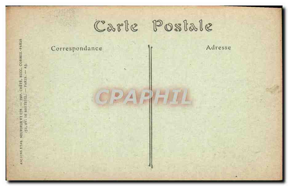 CPA Paris L'Hotel de Ville — Rückseite