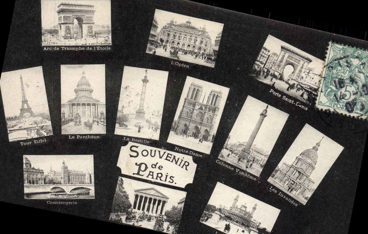 Souvenir de Paris — collection de vues de monuments — éditeur non visible