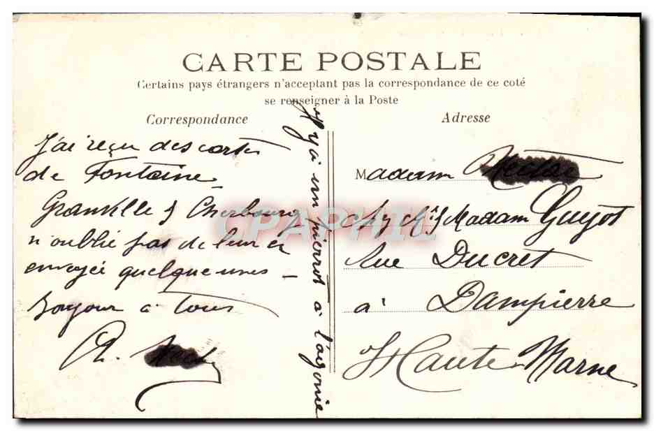 CPA Paris Gare Du Nord — Rückseite