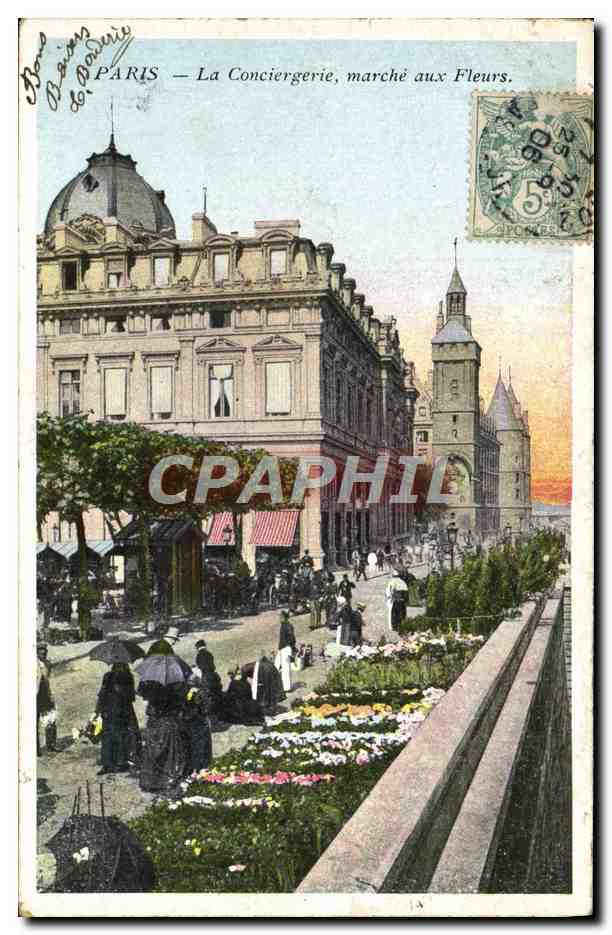CPA Paris La Conciergerie Marche Aux Fleurs