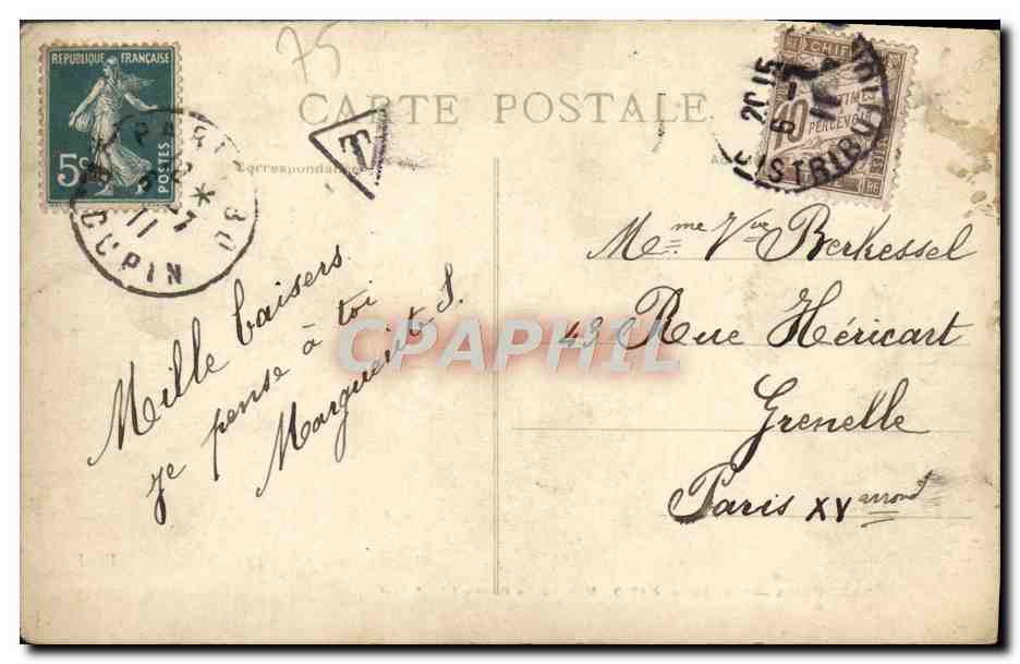 CPA Paris Inondations 1910 Viaduc de Passy  — Rückseite