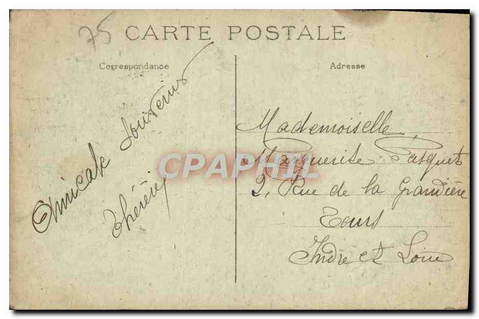 CPA Paris Place de La Republique — Rückseite