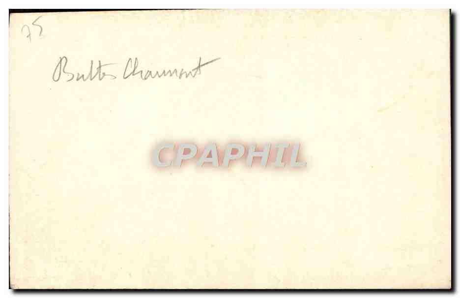 CPA Paris Buttes Chaumont — Verso