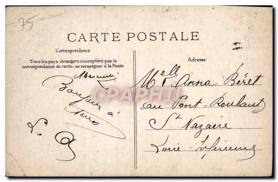 CPA Paris Pont et Place de la Concorde (animee) — Rückseite