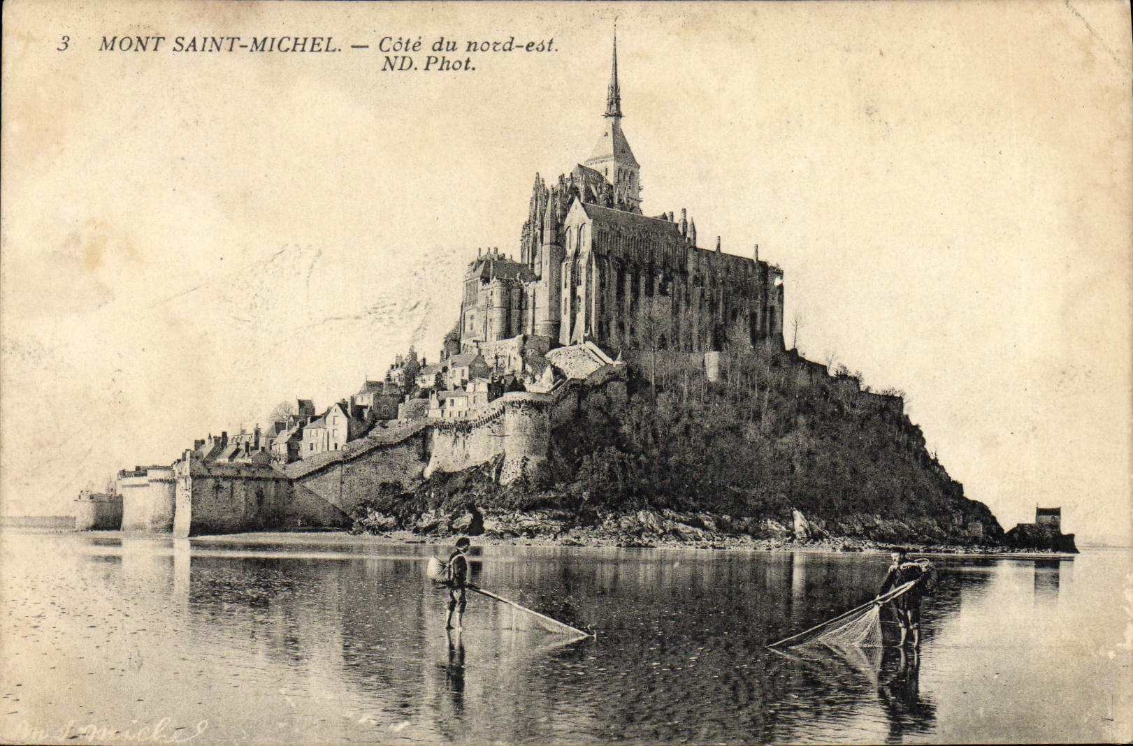 CPA Mont Saint Michel Cote du Nord Est Peche pecheur