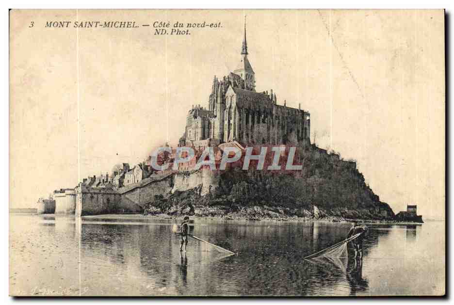 CPA Mont Saint Michel Cote du Nord Est Peche Pecheur 