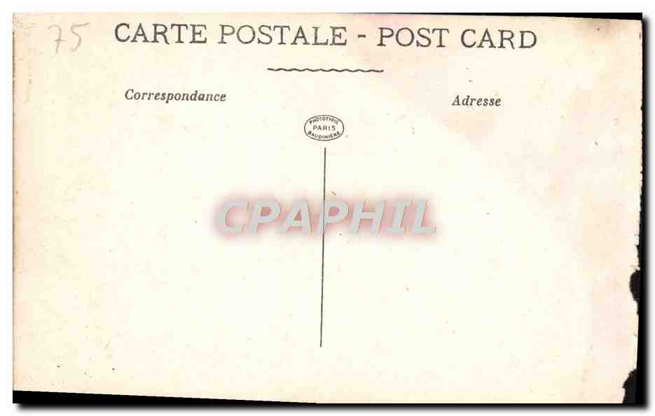 CPA Paris Porte St Martin Arc de Triomphe — Verso
