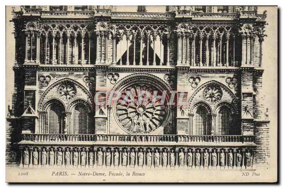 CPA Paris Notre Dame Facade la Rosace