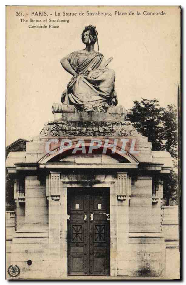 CPA Paris La Statue de Strasbourg Place de la Concorde