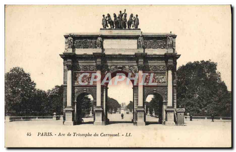 CPA Paris Arc de Triomphe du Carrousel
