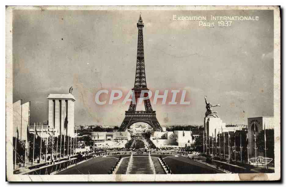 CPA Paris Exposition internationale 1937 La Tour Eiffel