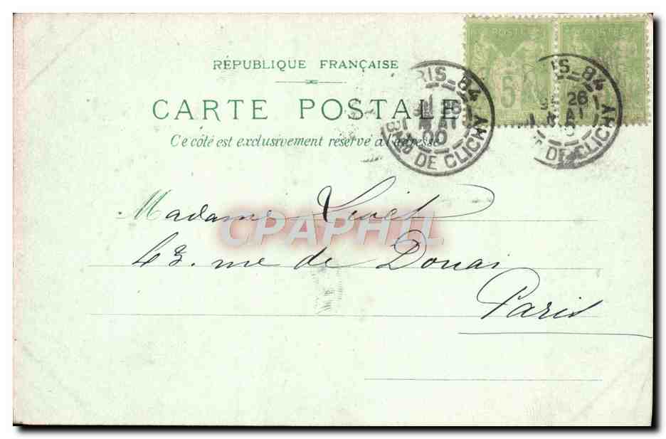 Exposition Universelle de 1900 — Le Vieux Paris — Le Pont au Change — Imp. Commont Frères, Baschet, Éditeur — Reverso