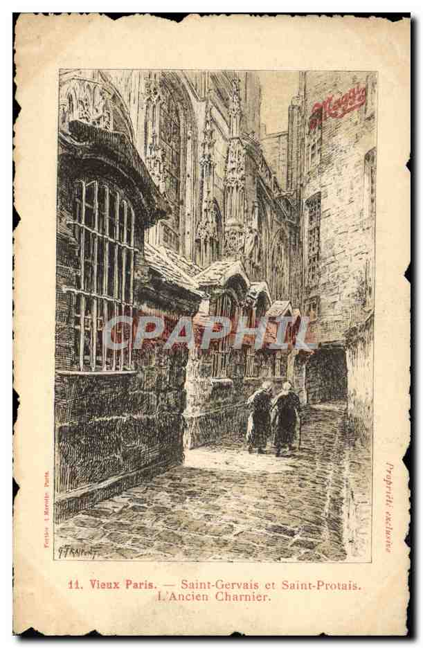 CPA Paris Saint Gervais et Saint Protais l'Ancien Chanier Publicite Maggi