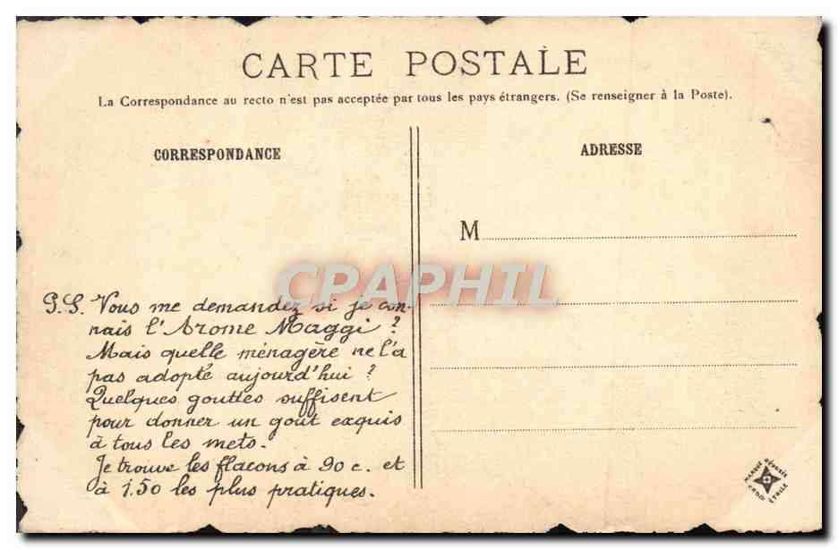 CPA Paris Saint Gervais et Saint Protais l'Ancien Chanier Publicite Maggi — Verso