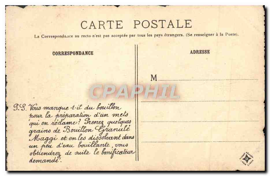 París antiguo — El muelle de la Rapée — Maggi — Reverso