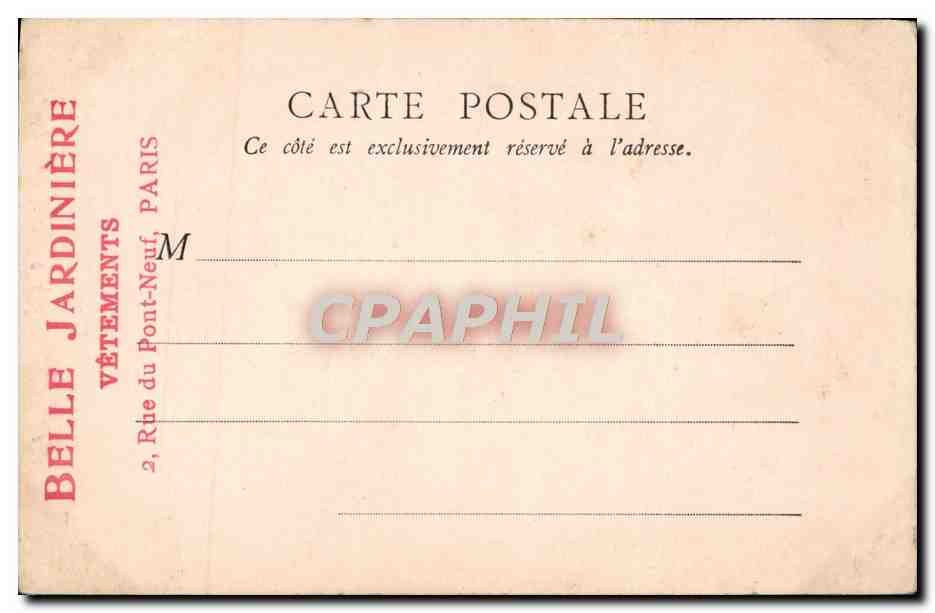 CPA Paris Souvenir de la Belle Jardiniere Le Vieux Paris Le chevet de Saint Julien  — Rückseite
