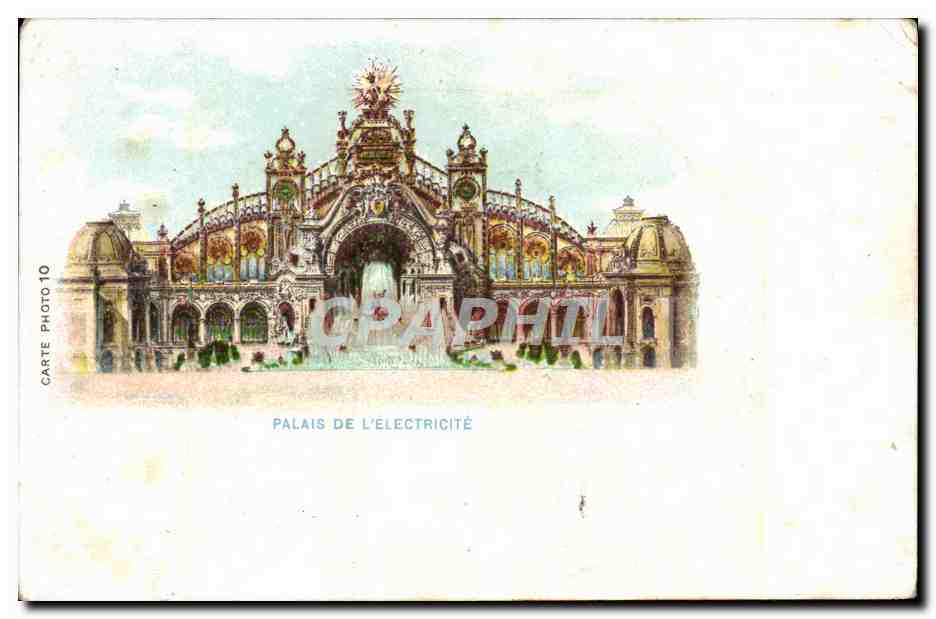 Palais de l'Électricité — Exposition universelle de 1889 — Carte Photo 10 - Anverso