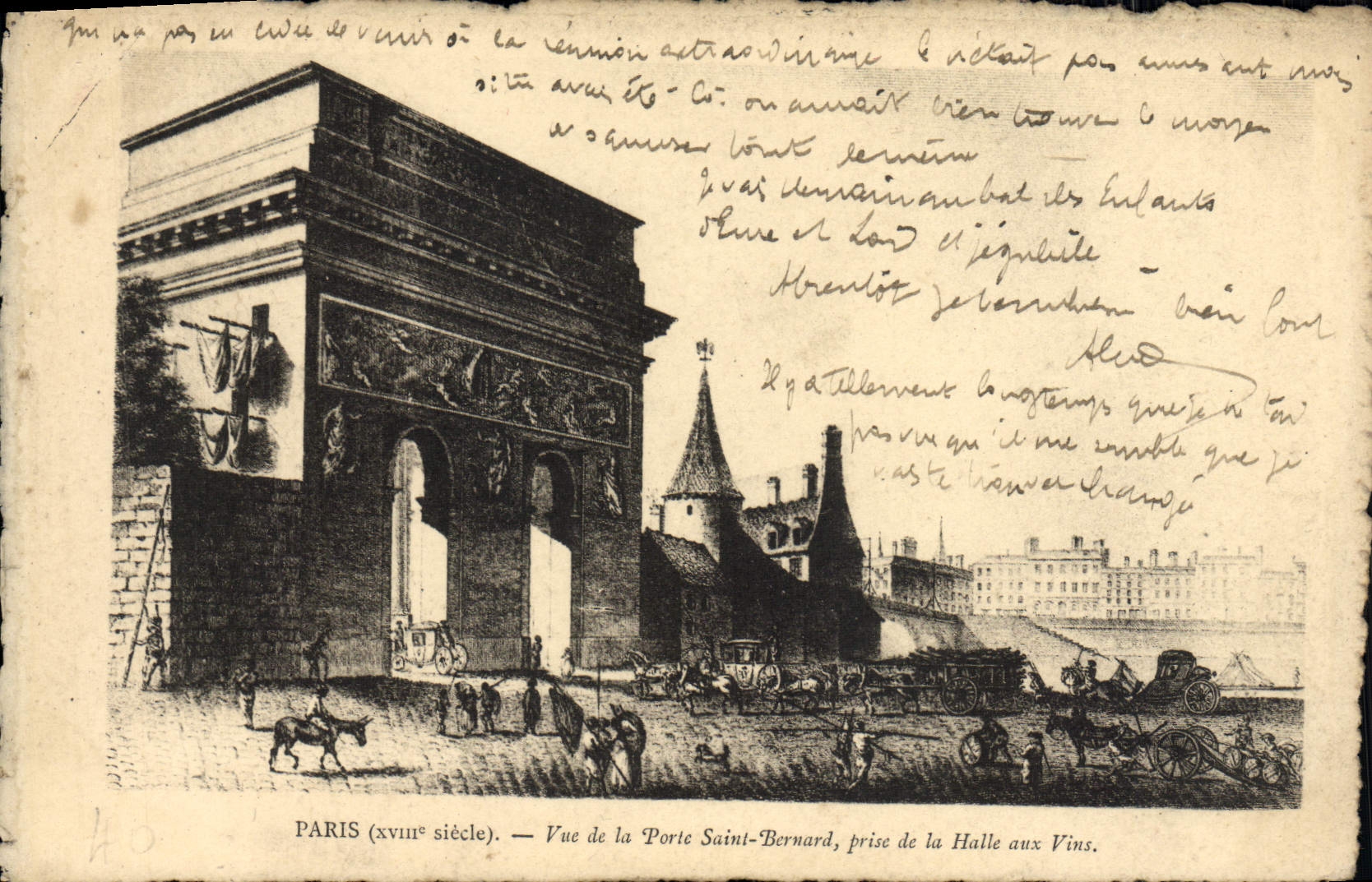 CPA Paris Vue de la Porte Saint Bernard Prise de la Halle Aux Vins 
