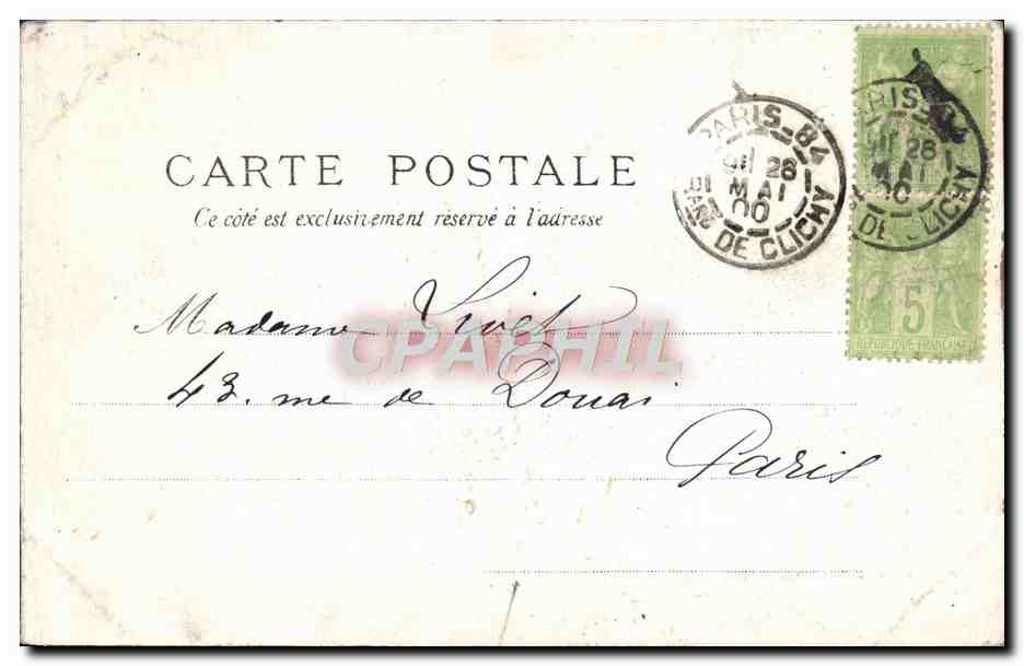 CPA Paris Exposition de Paris Universelle 1900 Grand palais Facade principale — Rückseite
