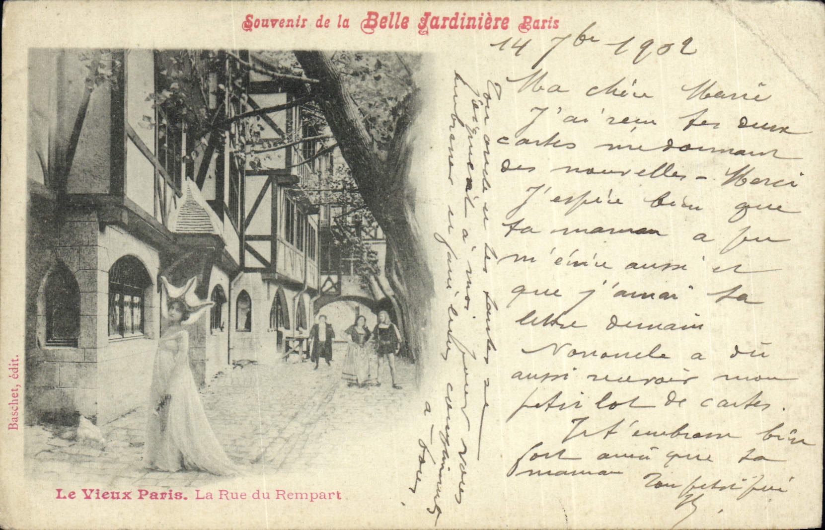CPA Paris le vieux Paris La rue du rempart 