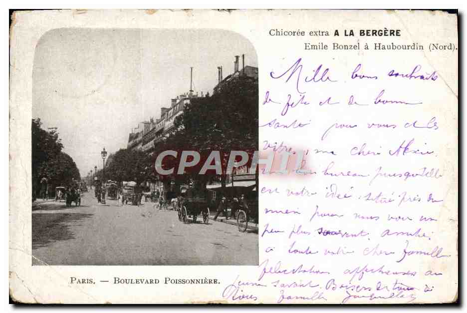 CPA Paris Boulevard Poissonniere A la Bergere 