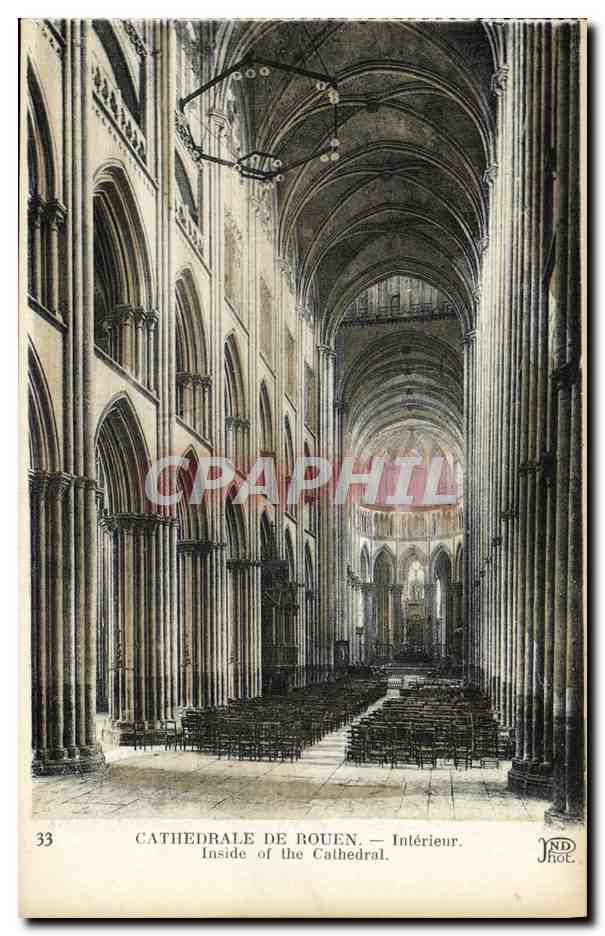 CPA Rouen Cathedrale De Interieur