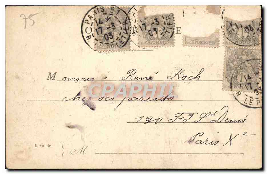 CPA Paris Gare Saint Lazare — Verso