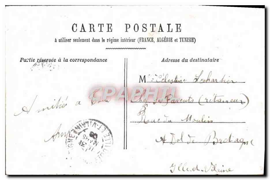 CPA Paris La Comedie Francaise — Rückseite