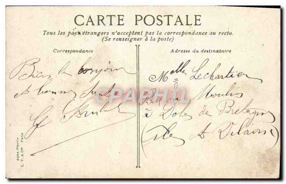 CPA Paris Avenue de l'observatoire Luxembourg  — Verso
