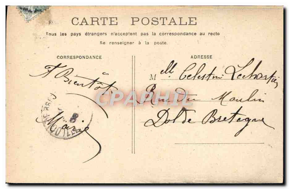 CPA Paris Saint Michel — Rückseite
