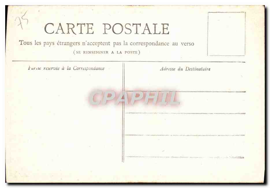 CPA Paris  — Verso
