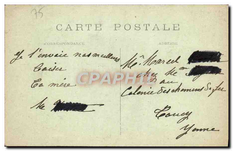 CPA Paris La Fleche de Notre Dame et Vue Sur la Seine — Rückseite
