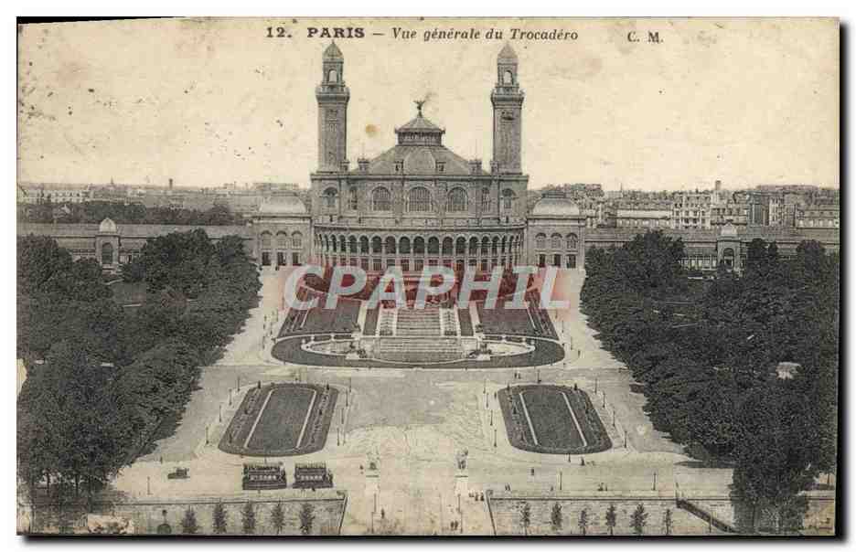 CPA Paris Vue Generale du Trocadero