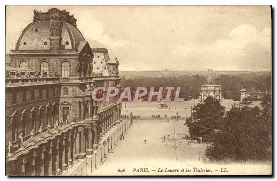 CPA Paris Le Louvre et Les Tuileries