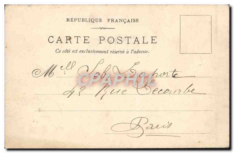 CPA Paris Le Palais de Justice et la Sainte Chapelle — Rückseite