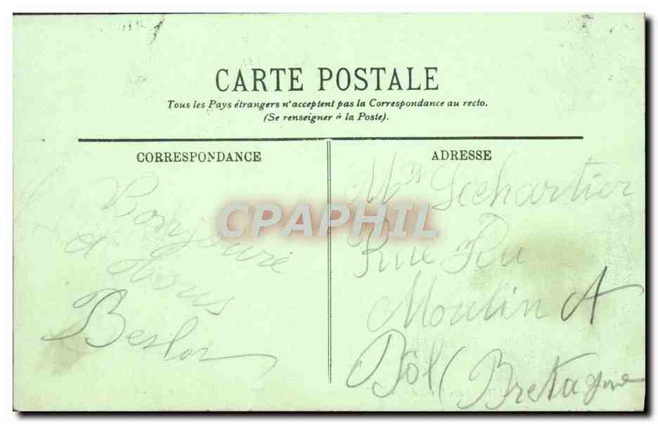 CPA Paris L'Hotel des Invalides Le Tombeau de Napoleon 1er Le sarcophage — Rückseite