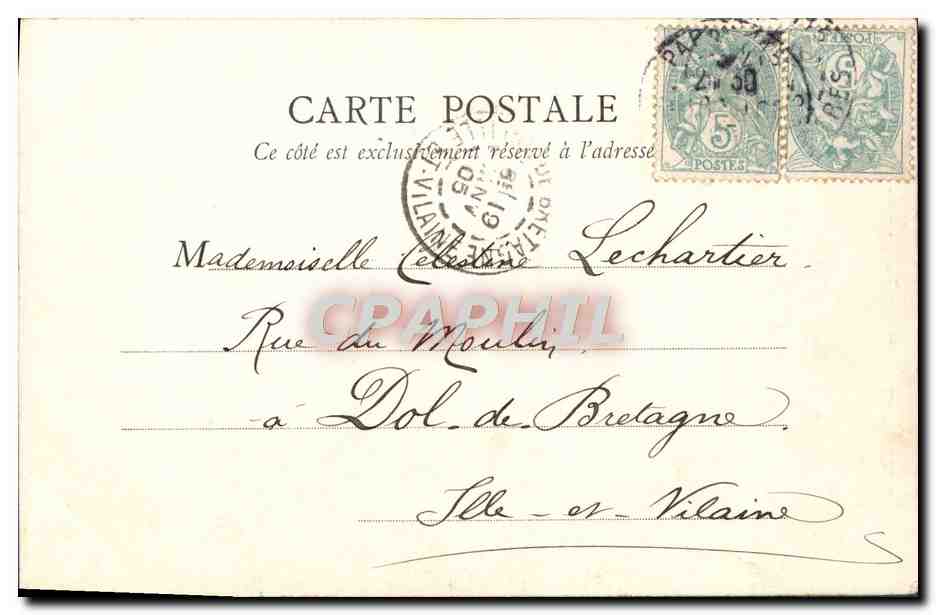 CPA Paris Vieux Montmartre Le Calvaire — Rückseite