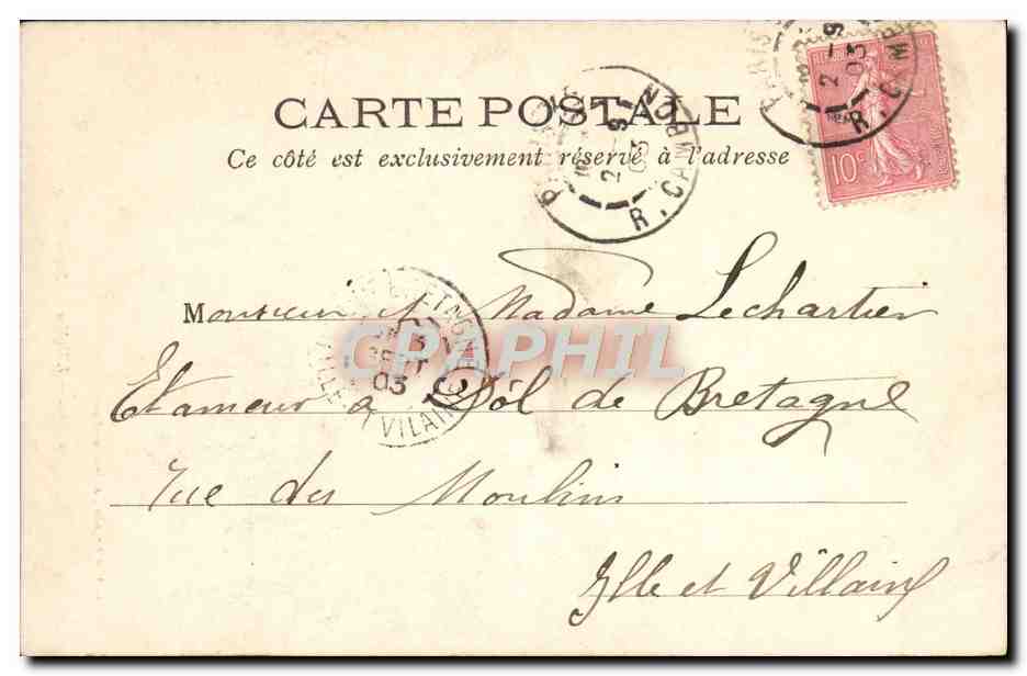 CPA Paris L'Eglise du Sacre Coeur — Rückseite