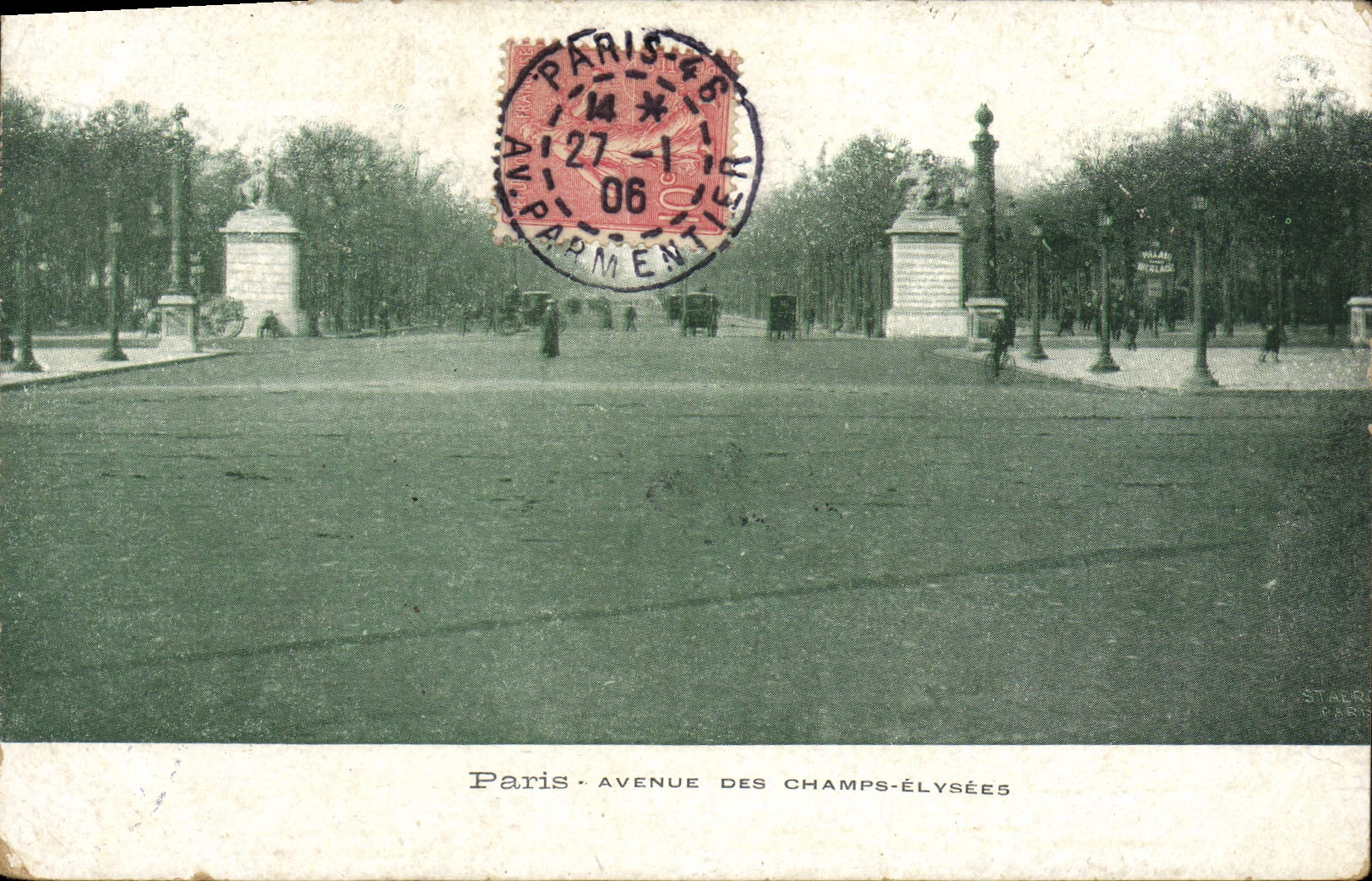 Paris - Avenue des Champs-Élysées — vue panoramique — éditeur Stalor, n° de série non visible