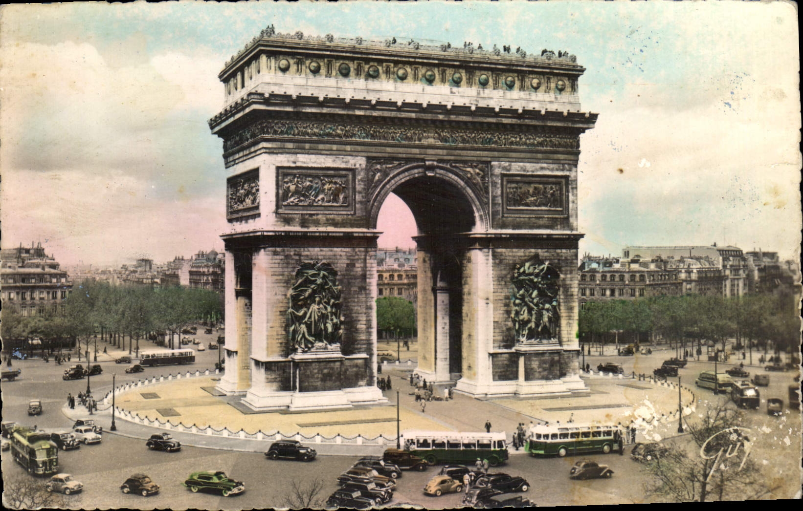 CPM Paris et ses Merveilles La Place et L'Arc de Triomphe de l'Etoille 