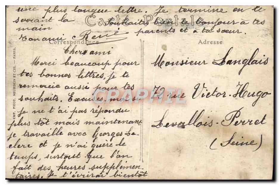 CPA Paris Le Palais du Trocadero  — Rückseite