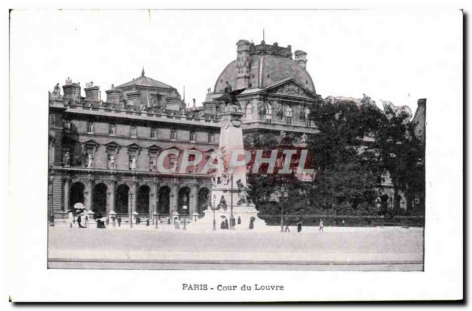 CPA Paris Cour du Louvre 